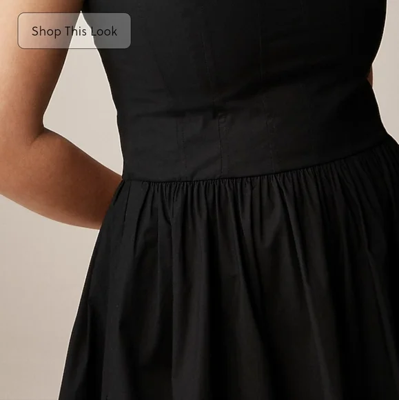 J Crew Fit-and-flare midi dress in cotton poplin, NWT Sz 2 Retail $178 CA655 - Picture 3 of 12